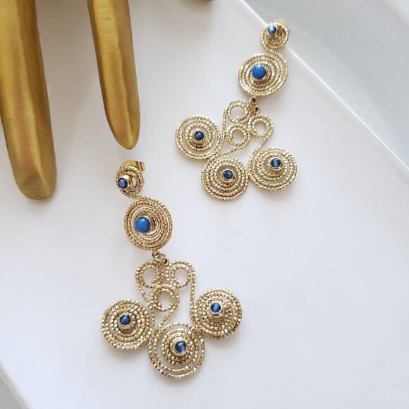 New! Zara's Night Out Spiral Stone Earrings - Picture 2 of 16